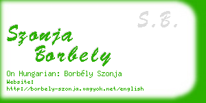 szonja borbely business card